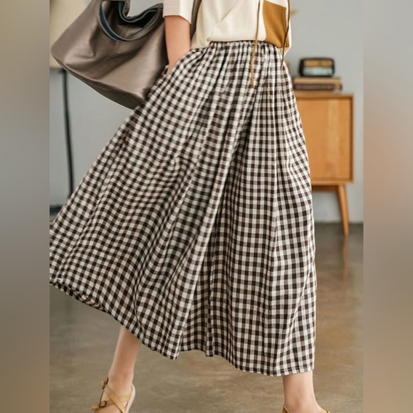 Chouyatou Dresses & Skirts - Women’s Cotton Linen Palazzo Panta